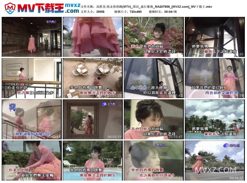 高胜美-你走你的路(MTV)_国语_流行歌曲_MA207858